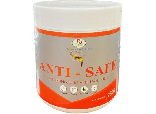ANTI - SAFE: Diệt vi khuẩn, virus, sát trùng trong môi trường ao nuôi.