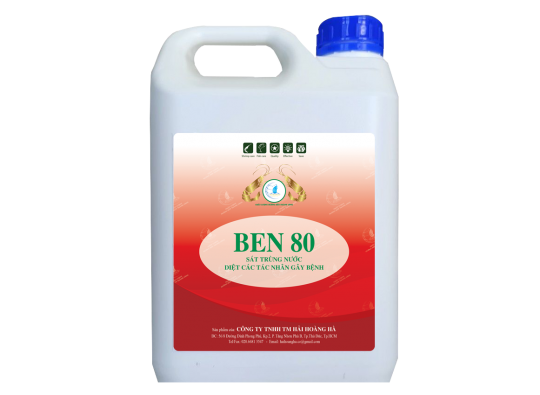 BEN 80: Sát trùng nước, diệt các tác nhân gây bệnh: nấm, các nguyên sinh động vật