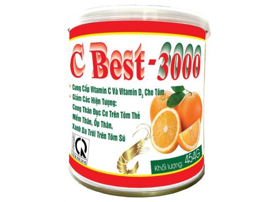C BEST - 3000: Cung cấp vitamin C và vitamin D3 cho tôm, giúp lột xác đồng loạt,...