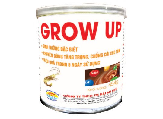 GROW UP: Nguồn dinh dưỡng đặc biệt, tăng trọng, chống sốc, chống còi tôm