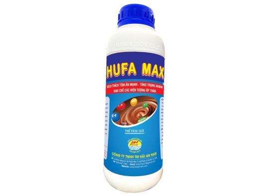 HUFA MAX: Kích thích tôm ăn mạnh, tăng trọng nhanh, hạn chế hiện tượng ốp thân