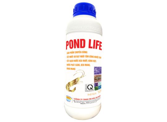 POND LIFE: Tẩy nhớt ao bạt nuôi tôm công nghệ cao, tẩy sạch nước keo nhớt, váng bọt, vàng mang,...