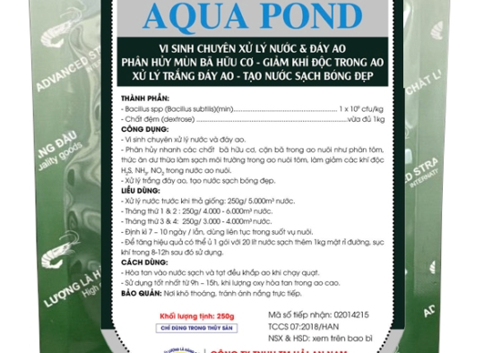 AQUA POND: Vi sinh cao cấp chuyên xử lý nước và đáy ao, tạo nước sạch bóng đẹp.