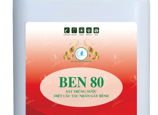 BEN 80: Sát trùng nước, diệt các tác nhân gây bệnh: nấm, các nguyên sinh động vật