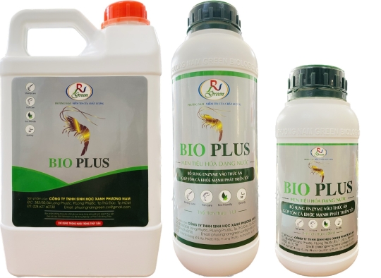 BIO PLUS: Men tiêu hóa dạng nước_ giúp tôm khỏe mạnh phát triển tốt