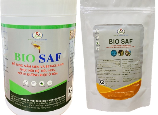 BIO  SAF: Bổ sung nấm men sống cho tôm phục hồi hệ tiêu hóa- giúp nở to đường ruột cho tôm 