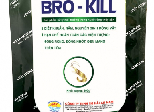 BRO - KILL: Diệt nấm, nguyên sinh động vật - trị đóng rong , đóng nhớt trên tôm