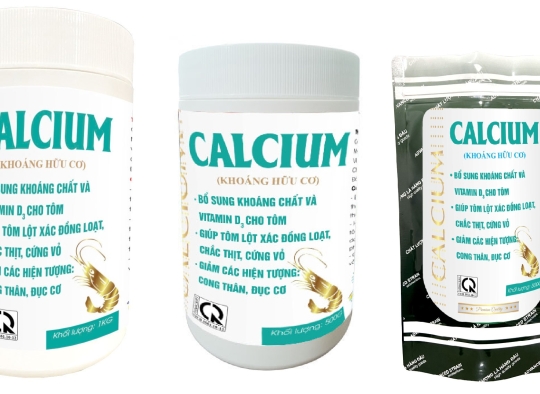 CALCIUM: Khoáng hữu cơ_Bổ sung khoáng chất và vitamin D3 cho tôm