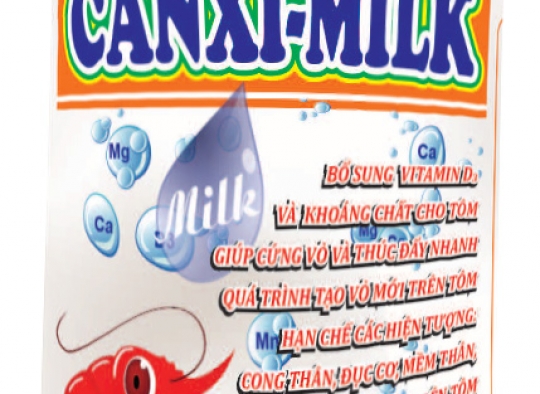 CANXI MILK:  Dạng sữa_Bổ sung khoáng, vitamin D vào thức ăn, hạn chế hiện tượng : cong thân, đục cơ,