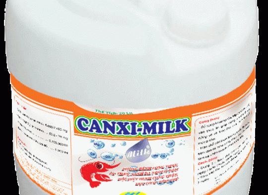 CANXI MILK:  Dạng sữa_Bổ sung khoáng, vitamin D vào thức ăn, hạn chế hiện tượng : cong thân, đục cơ,