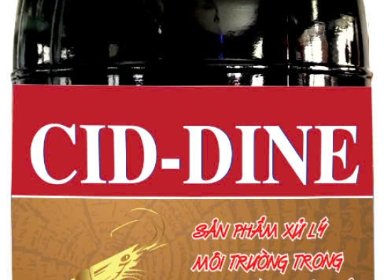 CID - DINE: Diệt khuẩn mạnh, sát trùng nhanh, an toàn cho tôm