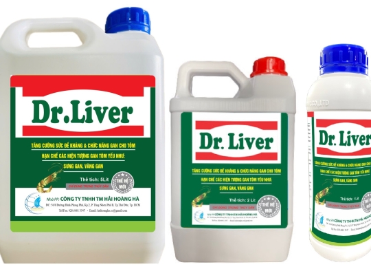 DR. LIVER: Tăng cường chức năng gan- Phòng bệnh tôm chết sớm, tôm tấp mé, bỏ ăn,...