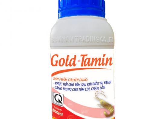 GOLD - TAMIN: Phục hồi cho tôm sau điều trị bệnh, tăng trọng cho tôm còi chậm lớn.