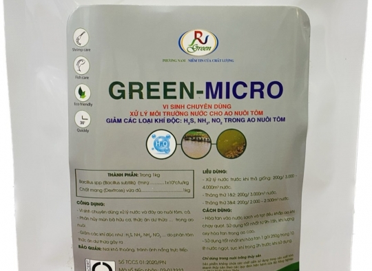 GREEN - MICRO: Xử lý nước và đáy ao nuôi giảm các loại tảo độc: H2S,NH3,..