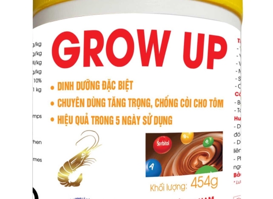 GROW UP: Nguồn dinh dưỡng đặc biệt, tăng trọng, chống sốc, chống còi tôm