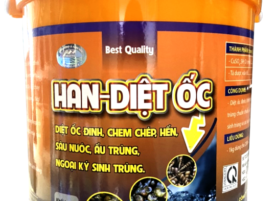 HAN-DIỆT ỐC:  Diệt ốc đinh, chem chép, hến, sâu nước, ấu trùng chuồn chuồn, ấu trùng bò sát