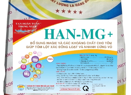 HAN - MG+: Cung cấp khoáng chất và Magie cho ao nuôi tôm