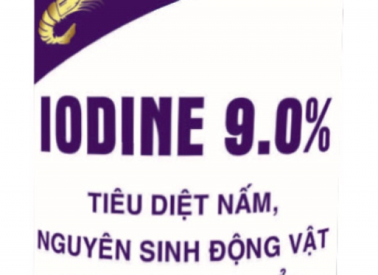 IODINE 9.0%: NEW_Tiêu diệt nấm, nguyên sinh động vật, an toàn cho tôm