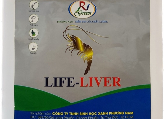 LIFE-LIVER: Tăng cường chức năng gan cho tôm, Hạn chế các hiện tượng tôm vàng gan, sưng gan,...