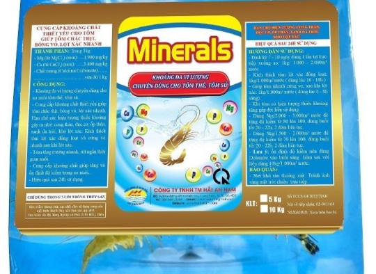 MINERALS:  Khoáng đa vi lượng cao cấp_chuyên dùng cho nuôi tôm thẻ công nghệ cao