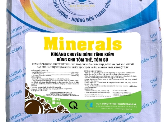 MINERALS _KHOÁNG TĂNG KIỀM: Khoáng chuyên dùng tăng kiềm cho ao nuôi tôm