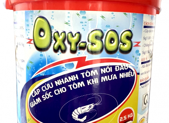 OXY-SOS: Cung cấp oxy nhanh cho tôm – cấp cứu tôm nổi đầu do thiếu oxy trong nước.