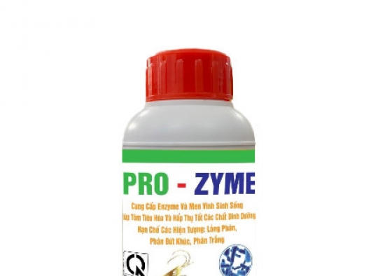 PRO - ZYME: Cung cấp vi sinh và enzyme, giúp tiêu hóa tốt thức ăn. Giúp tôm ăn mạnh lớn nhanh