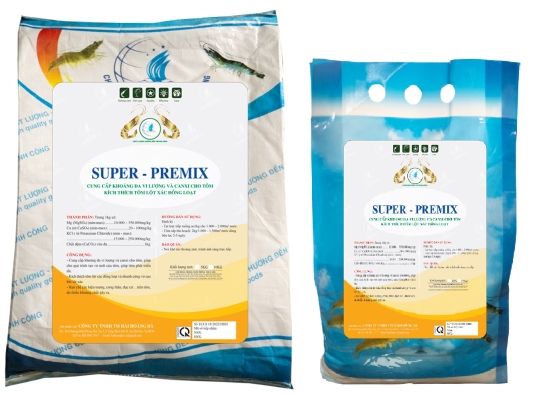 SUPER - PREMIX: Cung cấp khoáng đa vi lượng cà canxi cho tôm, kích thích tôm lột xác đồng loạt