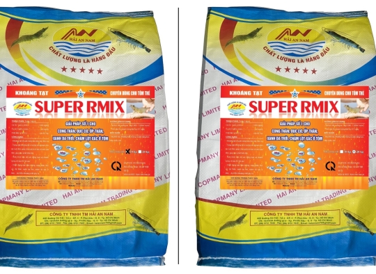 SUPER RMIX: Nhãn đỏ_ Khoáng tạt thế hệ mới chuyên dùng cho tôm thẻ, phòng cong thân,..