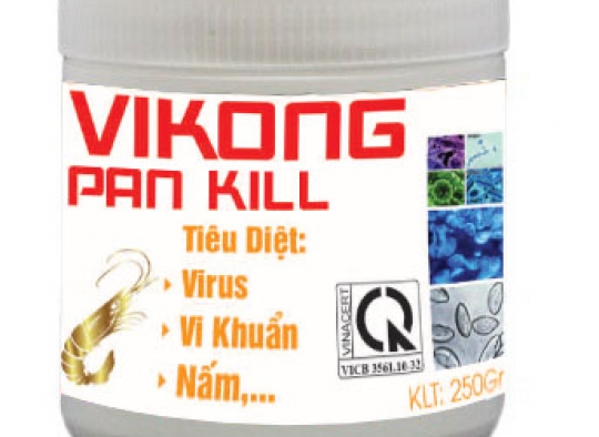 VIKONG PANKILL: Tiêu diệt vi khuẩn, virus, nấm, đặc biệt trị bệnh đốm đen ở tôm