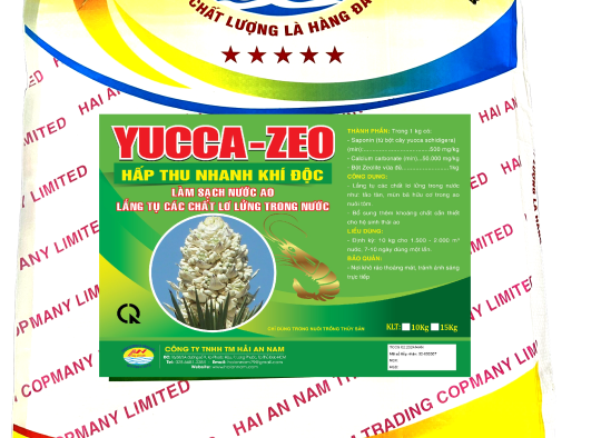 YUCCA - ZEO: HẤP THU NHANH KHÍ ĐỘC  - LẮNG TỤ  CÁC CHẤT LƠ LỬNG TRONG NƯỚC - LÀM SẠCH NƯỚC AO.