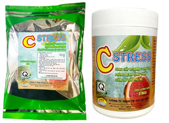 C STRESS: CUNG CẤP VITAMIN C CHO TÔM - PHÒNG BỆNH CONG THÂN Ở TÔM - GIẢM HƯ TỔN PHỤ BỘ